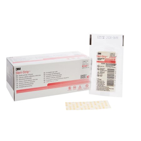 Strips Skin Closure Steri-Strip™ 1/4 X 3 Inch Nonwoven Material Reinforced Strip White (3/PK 50PK/BX 4BX/CS) by Solventum Corporation  ID R1541